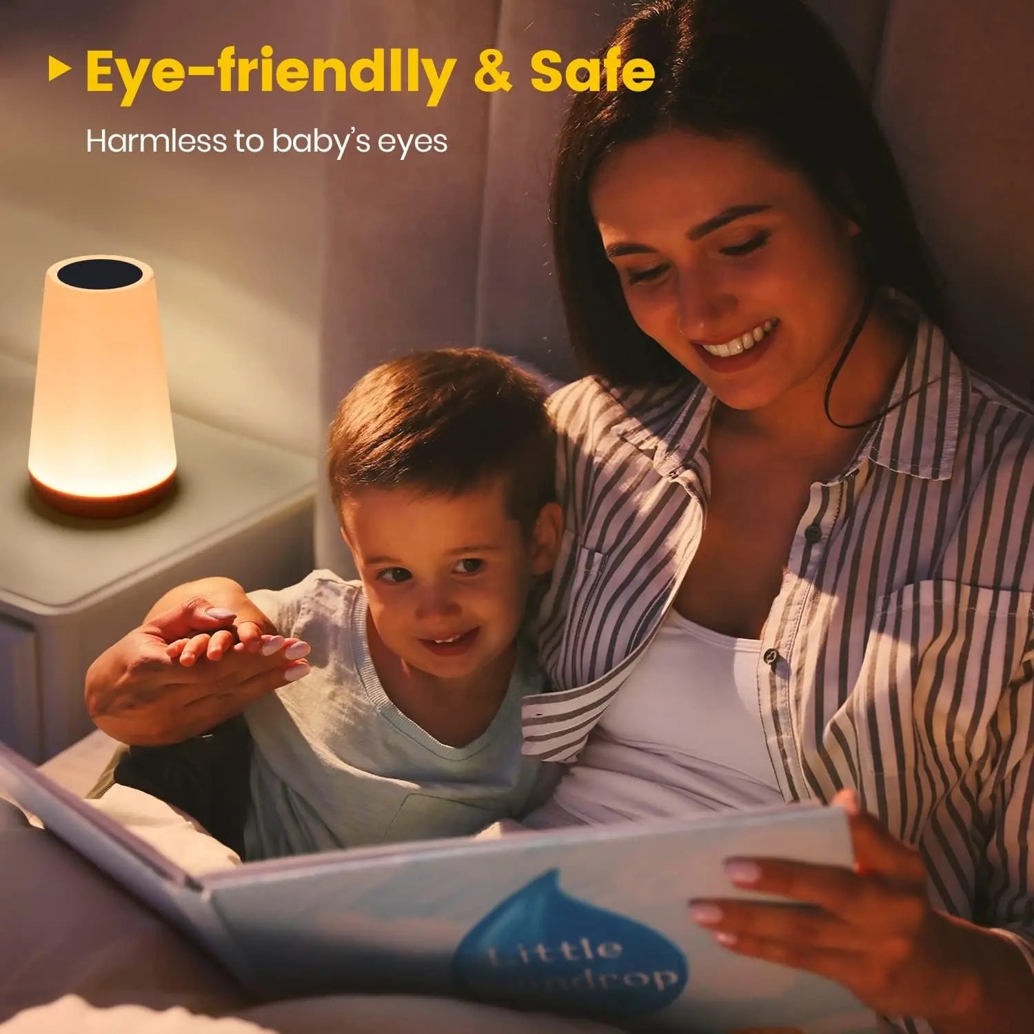 GlowTouch — 13-Color Dimmable Bedside Lamp with Remote