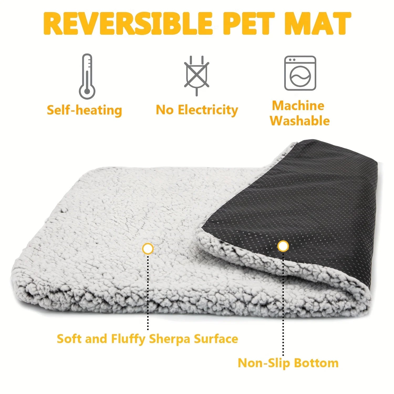 HeatNest — Self-Warming Pet Blanket for Cats & Dogs